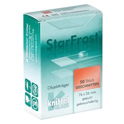 Star Frost® Objectglaasjes kleurcode: geel 76 x 26 mm  -  50 stuks