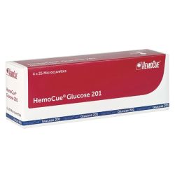HemoCue Glucose 201 microcuvetten (4 x 25 St) per stuk verpakt