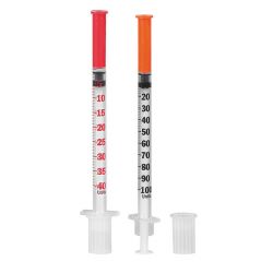 Insulinespuit Microfine plus Plastipak 1 ml - BD 29 G - 0,33 x 12,7 mm  -  100 stuks