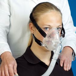 CPAP-Therapie beademings neusmasker met hoofdband maat S