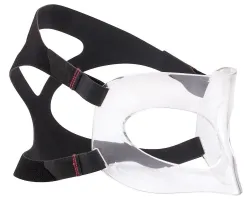 Mueller Faceguard gezicht- en neusbeschermerZwart /  Transparant 