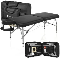 ZenGrowth Massagebank Artarmon 2-delig zwart Zwart 