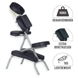 ZenGrowth Massagestoel Valo zwart Zwart 