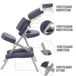 ZenGrowth Massagestoel Valo navy blauw Navy blauw 