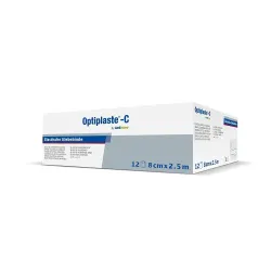 Optiplast- C 8 cm x 2,5 meter - doos 12 stuks Wit 