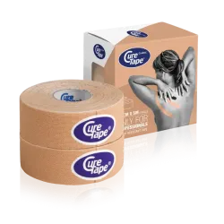 CureTape 500 x 2,5 cm x 2 stuks (1 doosje) Beige 