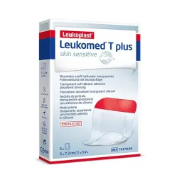 Leukomed  T plus eilandpleister 7,2x5cm. 5st. 