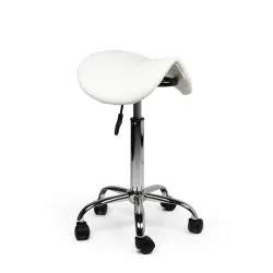 Tabouret Zadelkruk Wit Wit 