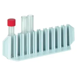 Houder voor centrifugebuizen 9 gaten / Ø 18 mm | 215 x 55 x 65 mm