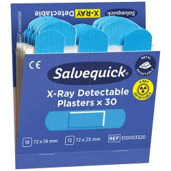 Salvequick Navulverpakking voor röntgendetecteerbare pleisters Salvequick Pleisters die röntgenstralen kunnen detecteren,Navulverpakking: 6 x 30 pleisters Salvequick Navulverpakking voor röntgendetecteerbare pleisters Salvequick Pleisters die röntgenstralen kunnen detecteren,Navulverpakking: 6 x 30 pleisters