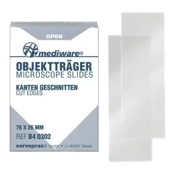 Mediware Standaard Objectglaasjes zonder matrand  | 76 x 26 mm