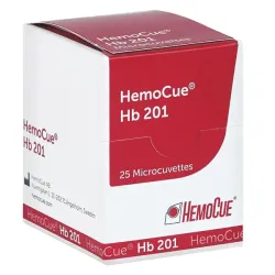 Hemocue Hemoglobine 201 microcuvetten HemoCue Hemoglobine 201 microcuvetten,los in een blik Hemocue Hemoglobine 201 microcuvetten HemoCue Hemoglobine 201 microcuvetten,los in een blik
