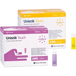 Unistik Touch Veiligheidslancetten Unistik Touch Lancet, prikdiepte 2,0 mm | 23 G Unistik Touch Veiligheidslancetten Unistik Touch Lancet, prikdiepte 2,0 mm | 23 G