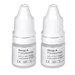 Controleoplossing voor Cleartest Strep A Test Strep-A ECO controleset, 1 x positieve controle & 1 x negatieve controle