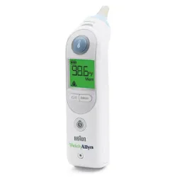Braun ThermoScan Pro 6000 Ohrthermometer Braun ThermoScan Pro 6000, met klein basisstation Braun ThermoScan Pro 6000 Ohrthermometer Braun ThermoScan Pro 6000, met klein basisstation