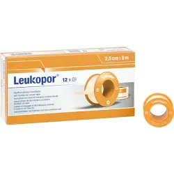 Leukopor BSN met beschermring 1,25 cm x 5 m