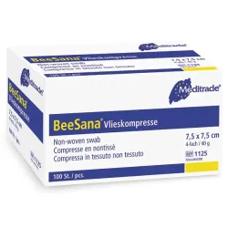 BEESANA Vlieskompressen steriel | 4-voudig, 30 g | 5 x 5 cm