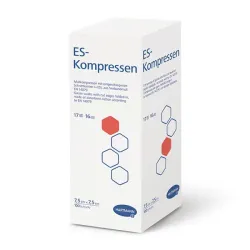 ES-kompressen, steriel Hartmann 8-voudig 5 x 5 cm