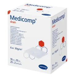 Medicomp drain Spleet comprimeert Hartmann 10 x 10 cm