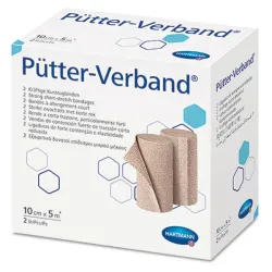 Pütter Verband Hartmann 8 cm x 5 m & 10 cm x 5 m (elk 1 zwachtel)