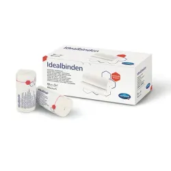 Idealbinde n Hartmann 8 cm x 5 m | zonder verbandklemmen, 5 m lang uitgerekt