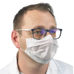 Mediware Wegwerp 1-laags mond-neuskapje eenlaags / wit