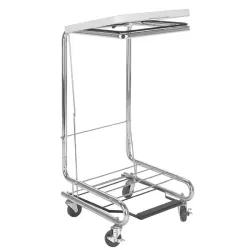 Verrijdbare rekken voor vuilniszakken en waszakken Verrijdbare standaard, alleen | 97 x 48 x 53 cm (H x B X D), opening tas: 40 x 33 cm