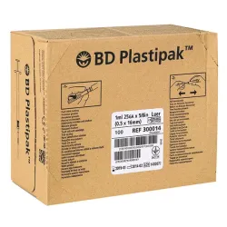 BD Plastipak Tuberculinespuiten 1 ml, Luer Met Luer-Aanzetstuk, zonder canule | 1 ml BD Plastipak Tuberculinespuiten 1 ml, Luer Met Luer-Aanzetstuk, zonder canule | 1 ml