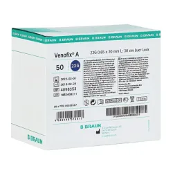 Venofix A Perfusiecanules B.Braun 23 G | 19 mm | 0,65 mm | blauw