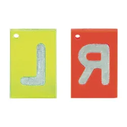 Loodstencils letters = R = | 40 mm sjabloon / 30 mm brief