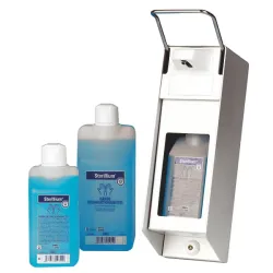Zeep- en ontsmettingsdispenser van aluminium, 500 ml Zeep- en ontsmettingsdispenser, 500 ml Zeep- en ontsmettingsdispenser van aluminium, 500 ml Zeep- en ontsmettingsdispenser, 500 ml