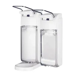 Universele armhefboomdispenser Lekbak voor zeepdispenser, ABS, wit