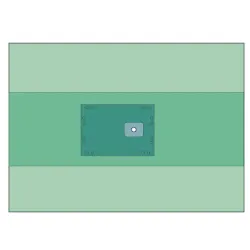 Gesneden doek, zelfklevend 200 x 260 cm, sleuf: 7,5 x 102 cm