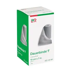 Permanente zwachtel F, lange rekzwachtel Lohmann & Rauscher los in kartonnen doos | 8 cm x 7 m Permanente zwachtel F, lange rekzwachtel Lohmann & Rauscher los in kartonnen doos | 8 cm x 7 m