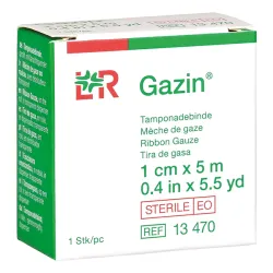 Gazin Tamponadeverbanden Lohmann & Rauscher 1 cm x 5 m
