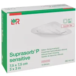 Suprasorb® P gevoelig Border (met superabsorberende absorberende kern) | 7,5 x 7,5 cm Suprasorb® P gevoelig Border (met superabsorberende absorberende kern) | 7,5 x 7,5 cm