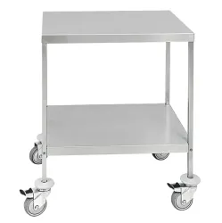 Comfort Instrumentenwagen 700 x 500 x 800 mm (B/D/H) | Walsdiameter 75 mm, antistatisch, twee ervan afsluitbaar Comfort Instrumentenwagen 700 x 500 x 800 mm (B/D/H) | Walsdiameter 75 mm, antistatisch, twee ervan afsluitbaar