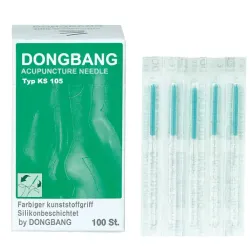 Dongbang Acupunctuurnaalden met plastic handvat 0,30 x 30 mm | oker