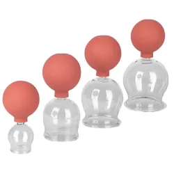 Cuppingglazen met rubberen bal 6,5 cm