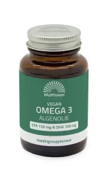 Mattisson Vegan omega 3 algenolie EPA 150mg&DHA 100mg