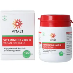 Vitals Vitamine D3 2000 ie Vegan Softgels