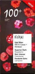 Vivani Chocolade puur 100%   framboos bio