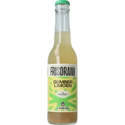 De Frisdrank Fabriek Koolzuurhoudende frisdrank gember limoen bio