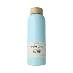 Waterdrop Roestvrijstalen drinkfles pastel turqu matt 600ml