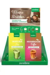 Purasana Hot Drinks Display Nespresso capsules gevuld