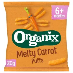 Organix Mais knabbels met wortel 6 M bio