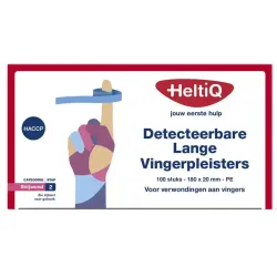 Heltiq Detect vingerpleister lang PE 180 x 20mm