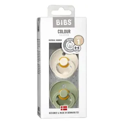 Bibs Fopspeen maat 1 - ivory/sage 2pack