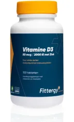 Fittergy Vitamine D3 50mcg met zink