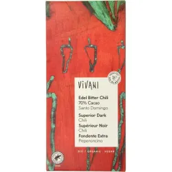 Vivani Chocolade puur superieur met chili bio